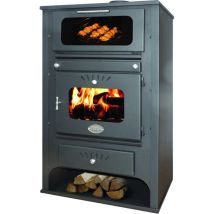Poêle À Bois - Zvezda - Gf Vr16 - 24kw - Acier - Efficacité 75% - Couleur Noir