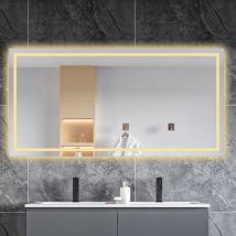 Aica Sanitaire - Razor Socket Led Mirror,anti-fog,bluetooth,infinitely Dimmable,power Failure Memory