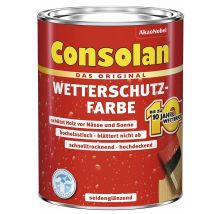 Consolan Wetterschutzfarbe Schiefer – 750ml – Witterungsbeständig – UV-beständig – Hervorragende Haftung auf Holz und Metall