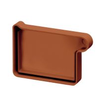 Embout De Gouttière En Forme De Caisson, Accessoires De Gouttière En Pvc, Montage Simple Par Emboîtement, Made In Germany - 83mm, Droite Brun - Inefa
