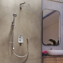 Aqualisa Showers - Aqualisa Dream Bathroom Thermostatic Concealed Mixer Shower Round Twin Head Set
