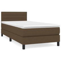 Maison Exclusive - Giroletto A Molle Con Materasso Marrone Scuro 100x200cm Tessuto