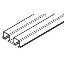 Rivquick - Hawa Doppellaufschiene Hawa Clipo 16, Alu, Gelocht, Zum Schrauben, L= 2500 Mm