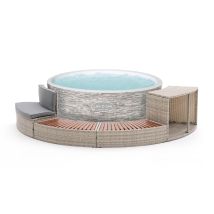 Aufblasbarer Whirlpool Bestway Lay-z-spa Vancouver Airjet Ø155x60cm +abkleidung K2o Half Surround 180 289x45x56cm Halbrund