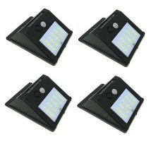 1 X Faretto Da Esterno 20 Led Con Sensore Crepuscolare E Pannello Solare Facile