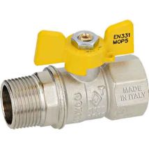 Gas-kugelhahn Adapter Männlich-weiblich Schmetterling 3/4"