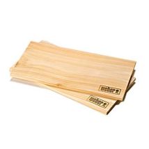 Weber Räucherbretter aus Zedernholz – 30 x 15 cm – 2 Stück – Ideal für geräucherten Fisch, Brie oder Camembert