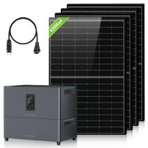 Balkonkraftwerk Mit Speicher,5.12kwh Marstek Jupiter C+ Stromspeicher,4×430w Solarpanels, 4 Mppts (pv Max 2400w),plug&play Installation, Solaranlage 