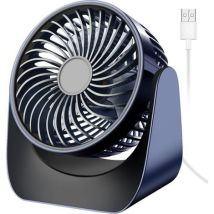 Mini Usb Ventilator Tragbar Leiser Tischventilator Wiederaufladbar Mit 3 Geschwindigkeitsstufen 360° Drehbar Für Büro, Zuhause & Outdoor Camping