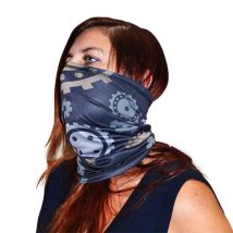 Tour de cou – Neck Tube Black Gear – 100% polyester – Accessoire pour tour à métaux – Matières, Largeur