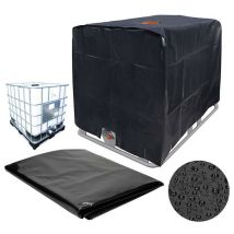 Lona Protectora Para Tanque Ibc De 1000 L, 116 X 100 X 120 Cm, Anti-uv, Impermeable (negra)