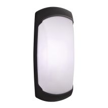 Aplique estanco Francy 1xE27 IP66 30cm Resina negra – Difusor opal PMMA – Iluminación exterior