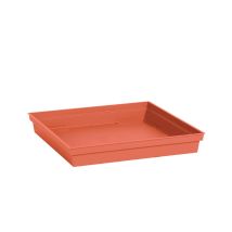Soucoupe Toscane Carrée 32 Cm - Orange Terre Battue - Eda
