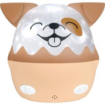 Kabellose Musiklicht - Bigben - Hund - 360° Projektion - 13 Filme - 8 Melodien - Fernbedienung - Usb-c Akku