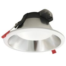 Cristal Record Lighting - Downlight Led Redondo Empotrable 'sol' (30w 4000k 2850lm) Ip44 Ø21,5cm Fabricado En Aluminio Y Policarbonato Color Blanco Y 