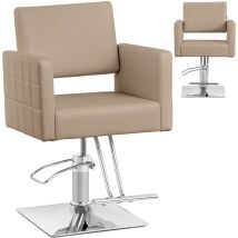 Fauteuil De Coiffure Ribbleton Beige Hauteur 49-69 Cm Avec Repose-pieds Pour 150 Kg