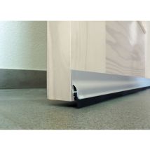 Burlete bajo puerta 105 cm – Aluminio y caucho – Color plata – Aislamiento para puertas