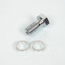 Vis Raccord Banjo Durite Frein Acier Chromé 7/16 24g Pour Moto