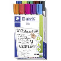 Lumocolor 351 351 B10 Marcatore Per Lavagna Bianca Rosso, Arancione, Viola, Blu, Verde, Marrone, Nero, Verde - Staedtler