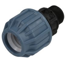 Raccord de serrage à visser – 50 mm – Polypropylène – Résistance 0 à 45 °C – Raccord PE