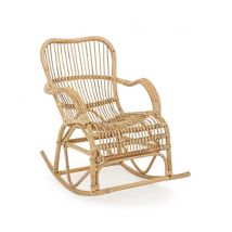 Sillón Mecedora Casimira En Ratán Natural 66x82x H88 Cm
