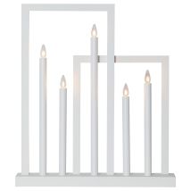 Fensterleuchter 'frame', Holz, Weiß, Ca. 45x51 Cm