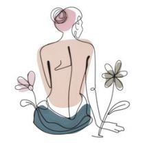 Panneau Mural « Dame Aux Fleurs » 80 X 1,3x90