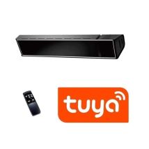 Infrarotheizung Wifi Schwarzes Glas Cm 13,9x11x74,2 Sined Caldo Vetro Nero 2000 Wifi