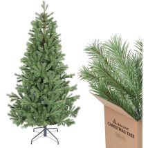 Salcar Nordmann - Sapin De Noël Artificiel De Qualité Supérieure - 90% Polyéthylène - Moulé Par Injection - Avec Système De Pliage Rapide, 180 Cm