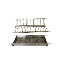 Escurridor De Platos De Acero Inoxidable Con Bandeja Para Gotas De 86 Cm