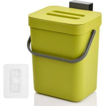 Rowoythk – 5-liter Compost Bin – Bpa-free Plastic – Dimensions: 21 X 17.5 X 24.5 Cm – Suitable For Mounting On A Worktop Or Cabinet Door