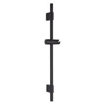 Eurosanit – Barra de ducha ajustable 70 cm – Diámetro 22 mm – Acabado negro mate – Diseño moderno y funcional