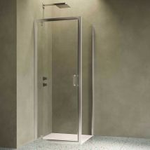 Cabine de douche d'angle 90x90 cm – Porte battante – Siro – Largeur réglable, Installation facile, Design moderne