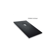Piatto Doccia Nero Effetto Pietra Slim Filo Pavimento 70 80 100 120 140 Piletta - Dimensione Piatto 80x140