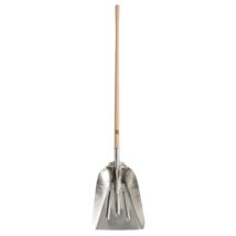 Leborgne Alu-Schaufel groß – 37cm – 1,16kg – 2,1mm Hartmetallkopf – Robuste Schaufel für Schnee, Sand, Späne