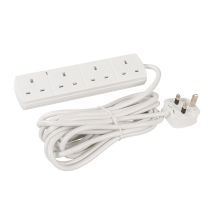 Powermaster - Extension Lead With Neon Indicator 230v - 4-gang 5m