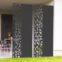 Idmarket - 150 X 50 Cm Flower Panel Decorativo Universal, Gris, Semiperforado En El Lateral