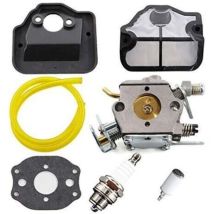 Carburador Para Motosierras Husqvarna 36, 41, 136, 137, 141 Y 142. Sustituye A Las Referencias 530071987, 530035482 Y 530029811. Incluye Bujía, Filtro