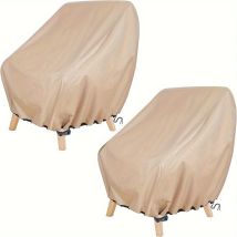 Housse De Chaise De Jardin 2 Pièces, Housse Pour Fauteuil 71x76x81cm, Housse De Protection Pour Chaises Extérieur, Tissu Oxford Imperméable, Bâche 