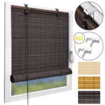 Sol Royal Soldecor B86 Persianas De Bambú Rollo Bambú Ventanas Klemmfix Robusto Madera Calidad brown, 160x140 Cm
