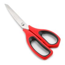 Arcos - Tijera De Cocina 185722 De Acero Inoxidable Y Mango Polipropileno + Elastómero De Color Rojo De 240 Mm En Blíster
