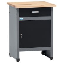 Küpper Werkbank 12399, Breite 60 Cm, 1 Schublade, 1 Tür, 300 Kg Traglast, 30 Mm Massive Buchenarbeitsplatte