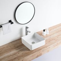 Lavabo Da Appoggio Quadrato In Ceramica Riva 36.5 X 36.5 Cm