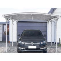 Home Deluxe - Design Carport - Falo, Weiß - Maße: 505 X 300 X 226 / 240 Cm - Inkl. Montagematerial I Autoüberdachung Garage Unterstand Garage 