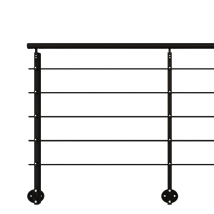 Initio - Kit Ringhiera Laterale Da 2 M - Alluminio 9005