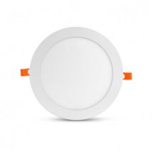 Vision-el - Deckenleuchte Rund Alu Weiß Einbauleuchte Slimy Eco Ø220mm - 4000k Neutralweiß - 18w - 1660lm