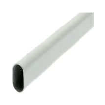 Tubo De Armario Ovalado, 30x15mm, Longitud 200cm, Blanco