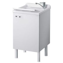 Negrari - Weiss Waschbecken Mit Schrank 50x45 Cm Mod. Eco