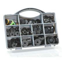 Wasserhahndichtungs-Sortiment 146-teilig – Flachdichtungen 3/8, 1/2, 5/8, 3/4 Zoll – Tantoflex-Unterlegscheiben 1/2 Zoll – Profildichtungen 1/2, 3/4 