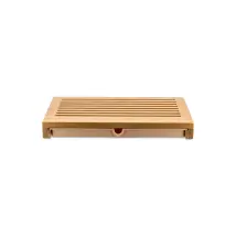 Tabla De Cortar Alessi Sbriciola Con Cajón, Madera De Bambú, 42 X 27 Cm